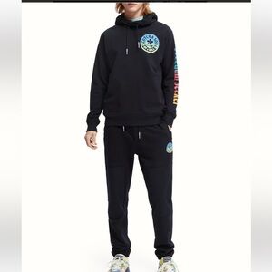 Scotch And Soda Men’s Twisted Hood Organic Cotton Sweater And Pants ( 2 Pieces)